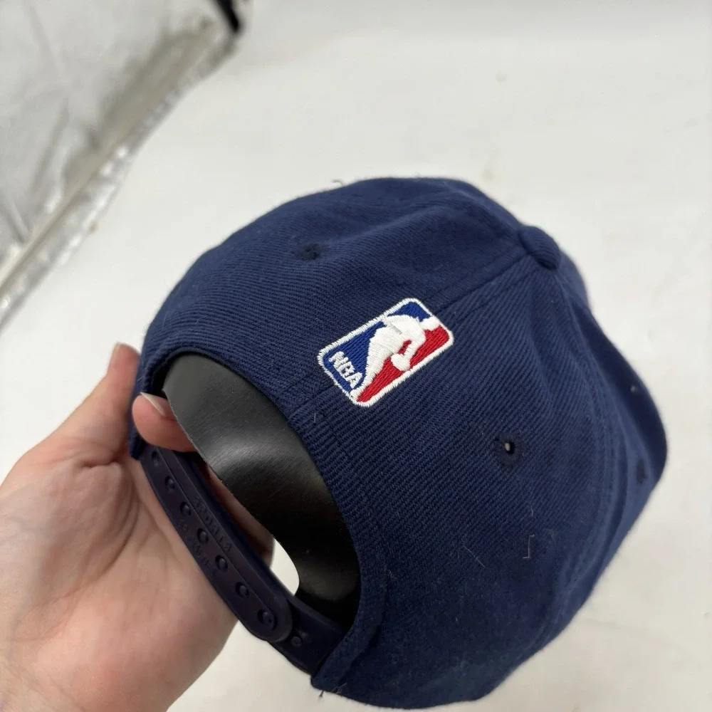 VTG Sports Specialties Indiana Pacers Snapback Hat NBA Plain Logo Blue Wool Cap